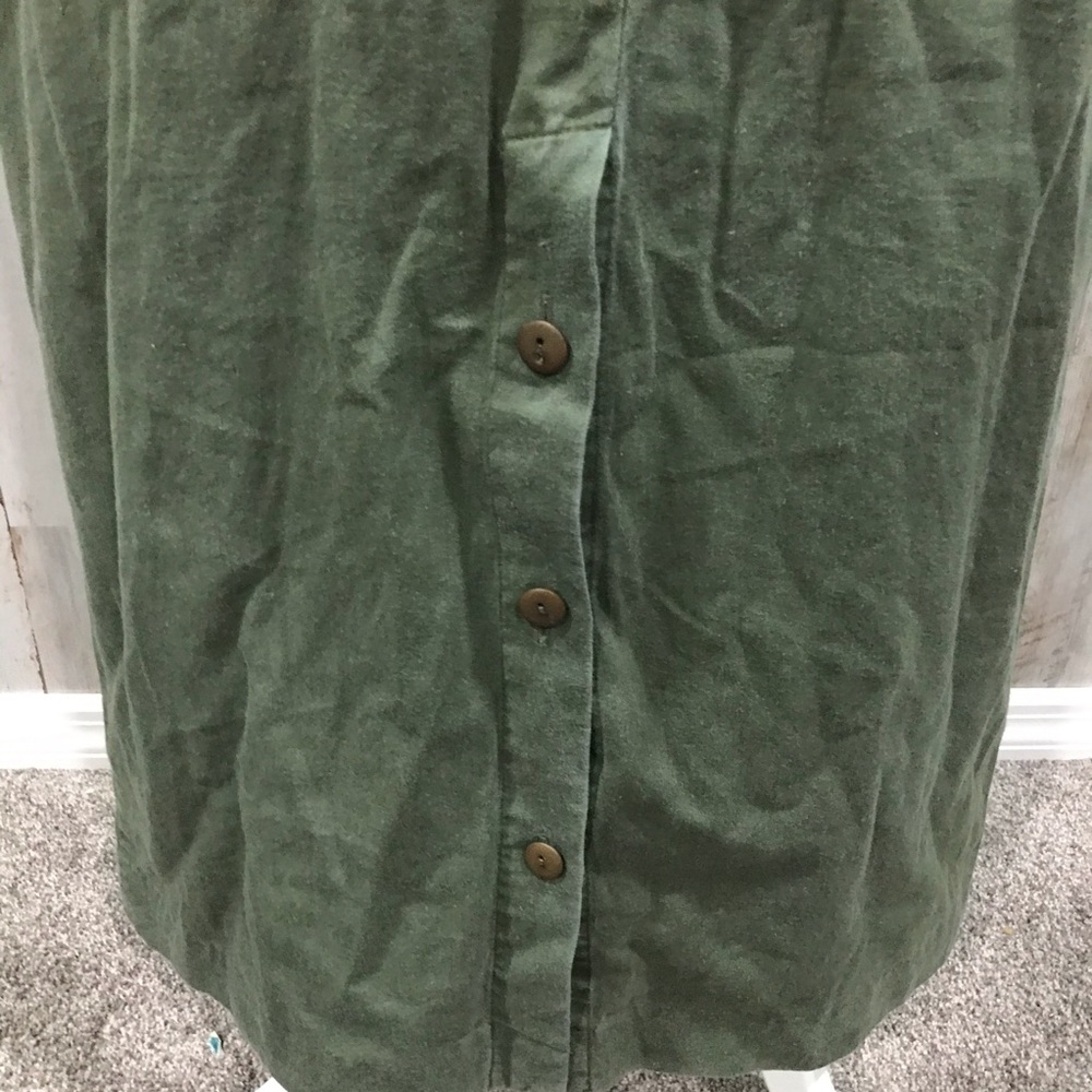 Vintage Olive Green Maxi Skirt - Picture 5 of 7